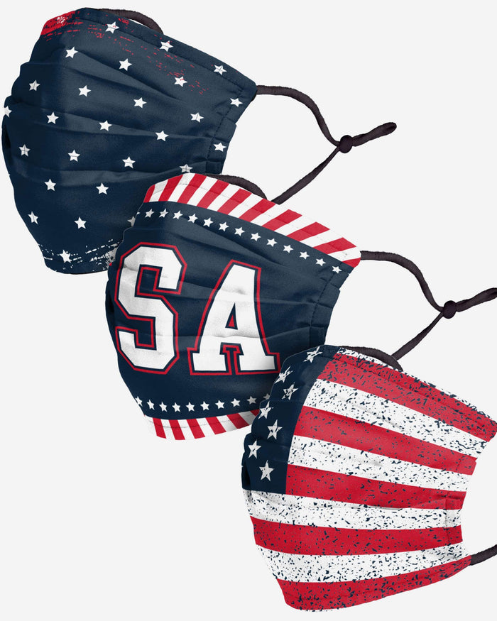 Patriotic Adjustable 3 Pack Face Cover FOCO - FOCO.com