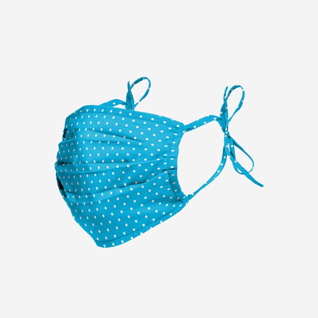 Pleated Blue Polka Dots Tie-Back Face Cover FOCO - FOCO.com