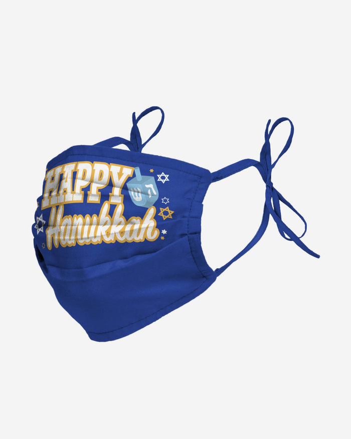 Happy Hanukkah Tie-Back Face Cover FOCO - FOCO.com