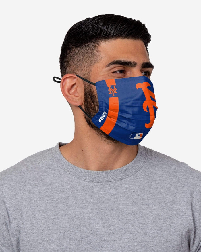 New York Mets On-Field Adjustable Blue & Orange Face Cover FOCO - FOCO.com