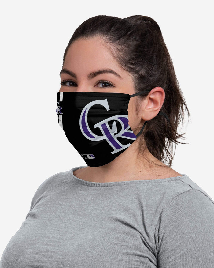 Colorado Rockies On-Field Adjustable Black Face Cover FOCO - FOCO.com