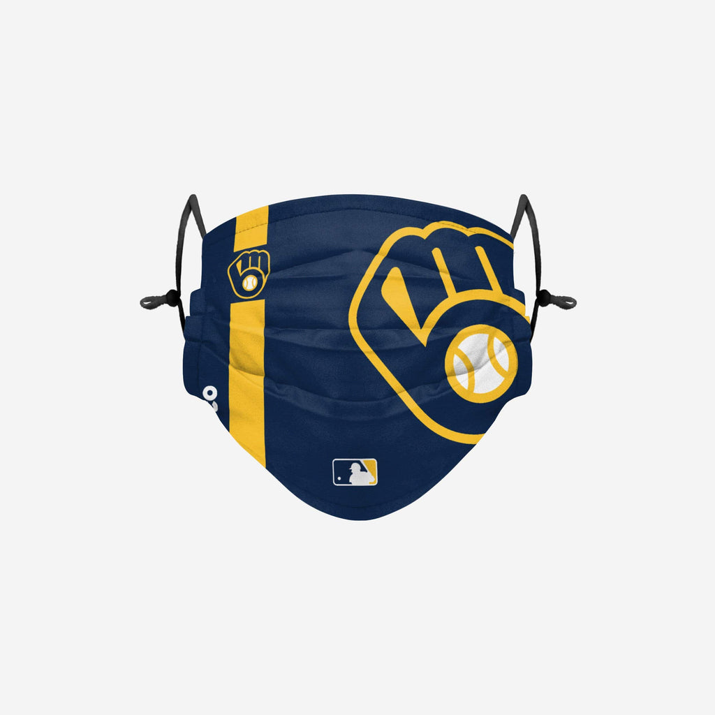 Milwaukee Brewers On-Field Adjustable Navy Face Cover FOCO - FOCO.com