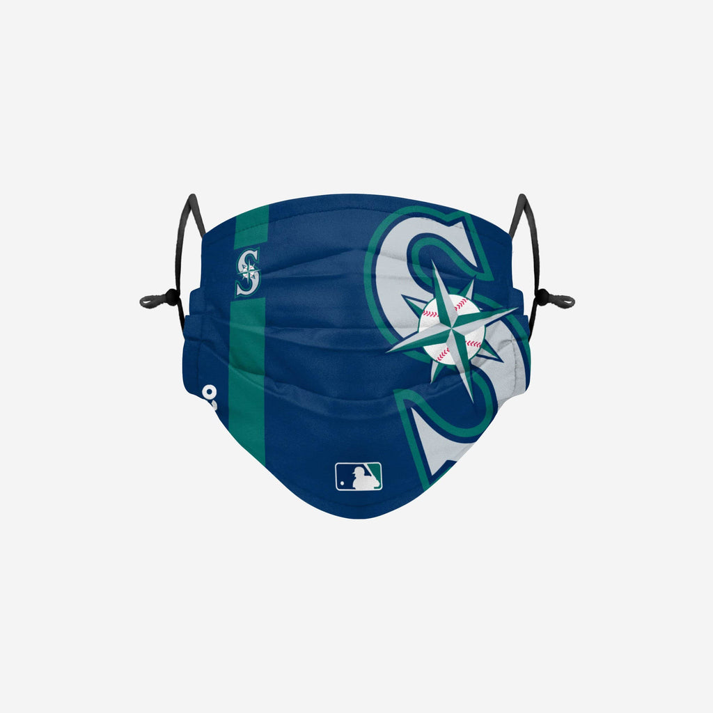 Seattle Mariners On-Field Adjustable Navy & Teal Face Cover FOCO - FOCO.com