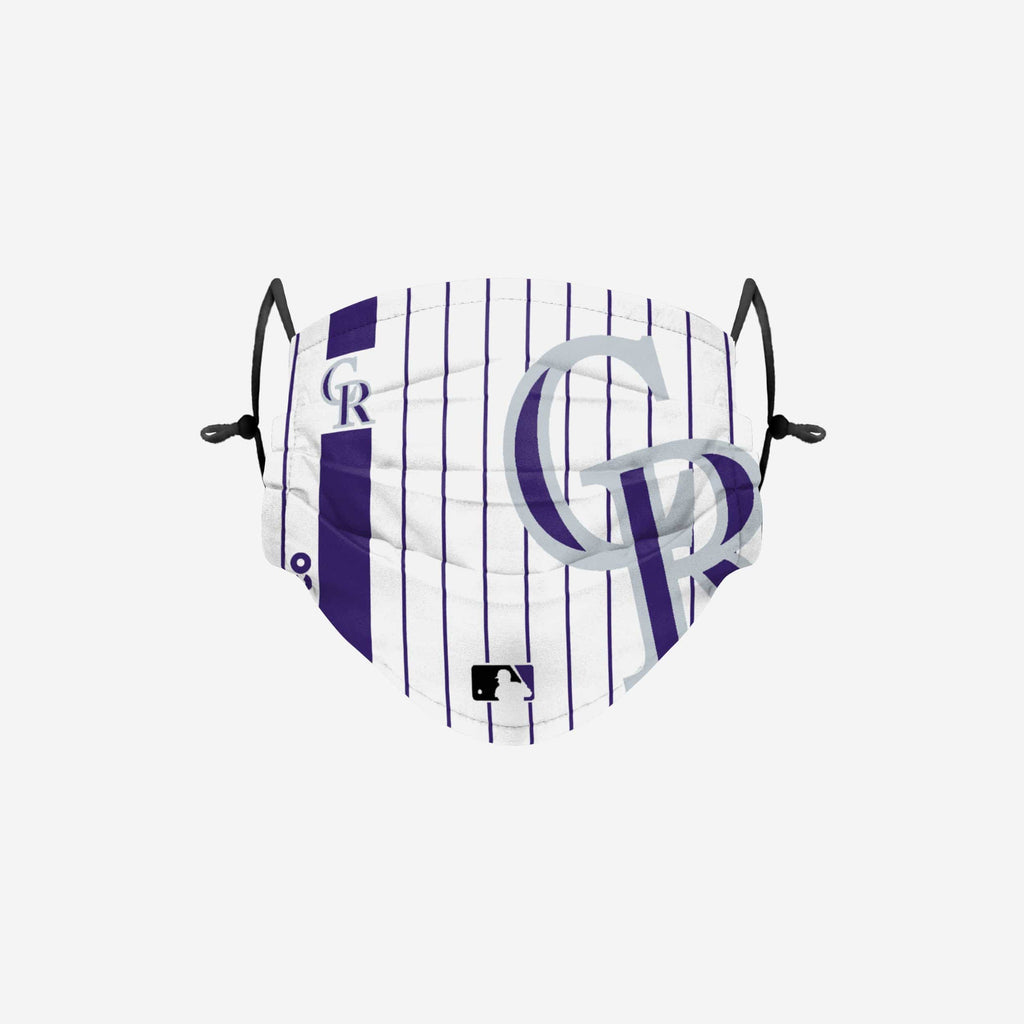 Colorado Rockies On-Field Adjustable Pinstripe Face Cover FOCO - FOCO.com