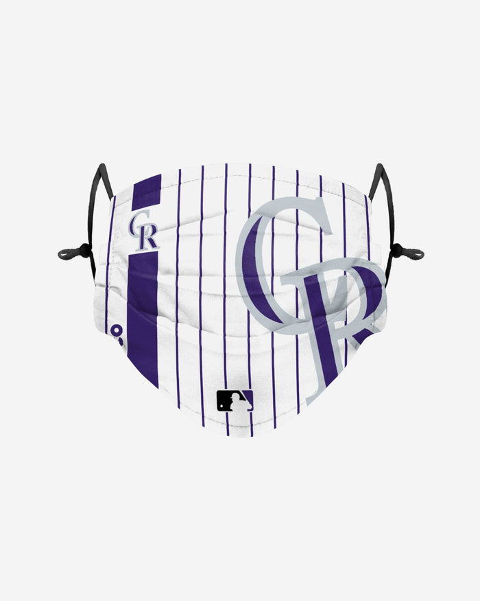 Colorado Rockies On-Field Adjustable Pinstripe Face Cover FOCO - FOCO.com