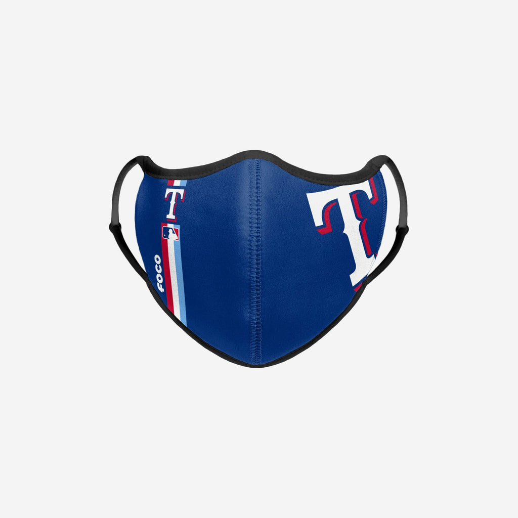 Texas Rangers On-Field Adjustable Dark Blue Sport Face Cover FOCO - FOCO.com