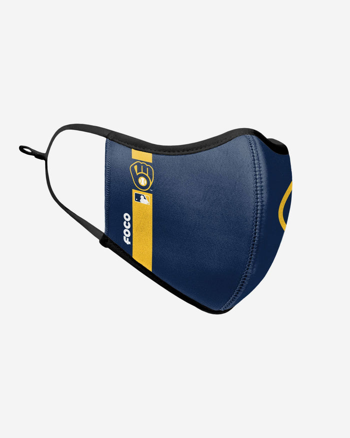 Milwaukee Brewers On-Field Adjustable Navy Sport Face Cover FOCO - FOCO.com