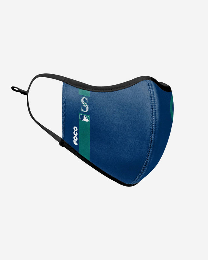 Seattle Mariners On-Field Adjustable Navy & Teal Sport Face Cover FOCO - FOCO.com