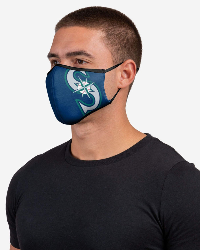 Seattle Mariners On-Field Adjustable Navy & Teal Sport Face Cover FOCO - FOCO.com