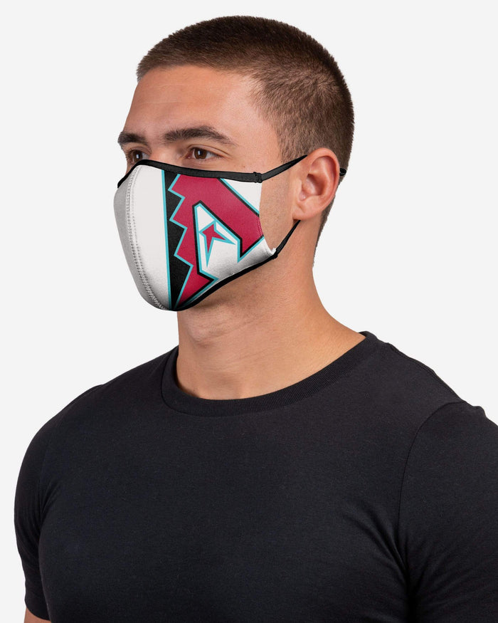 Arizona Diamondbacks On-Field Adjustable White & Teal Sport Face Cover FOCO - FOCO.com