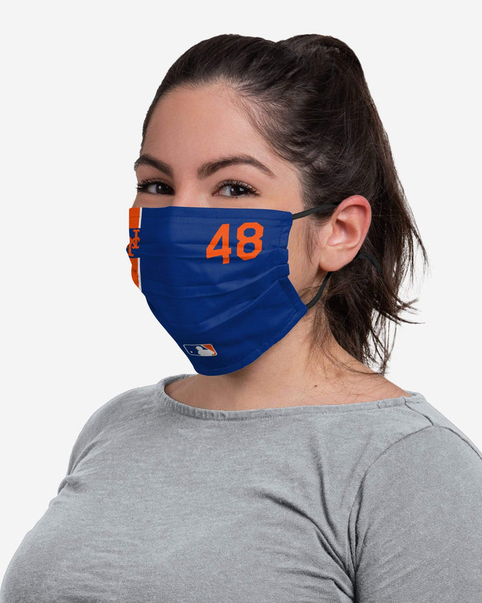 Jacob deGrom New York Mets On-Field Adjustable Blue & Orange Face Cover FOCO - FOCO.com