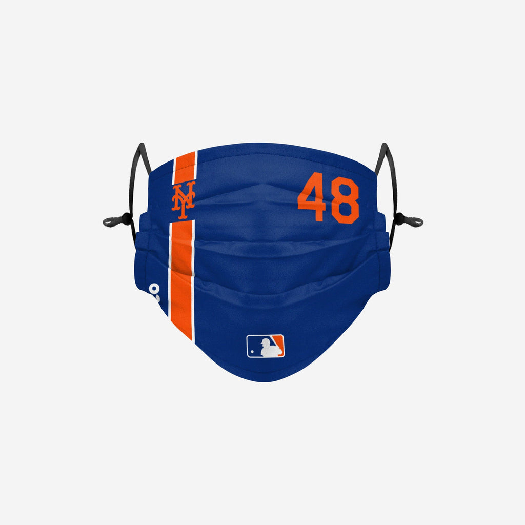 Jacob deGrom New York Mets On-Field Adjustable Blue & Orange Face Cover FOCO - FOCO.com