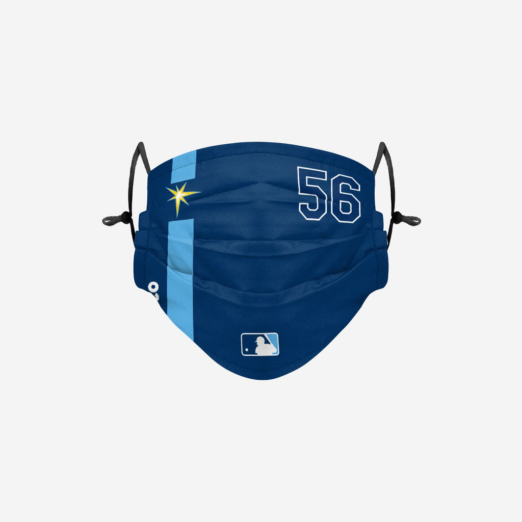 Randy Arozarena Tampa Bay Rays On-Field Adjustable Navy Burst Logo Face Cover FOCO - FOCO.com