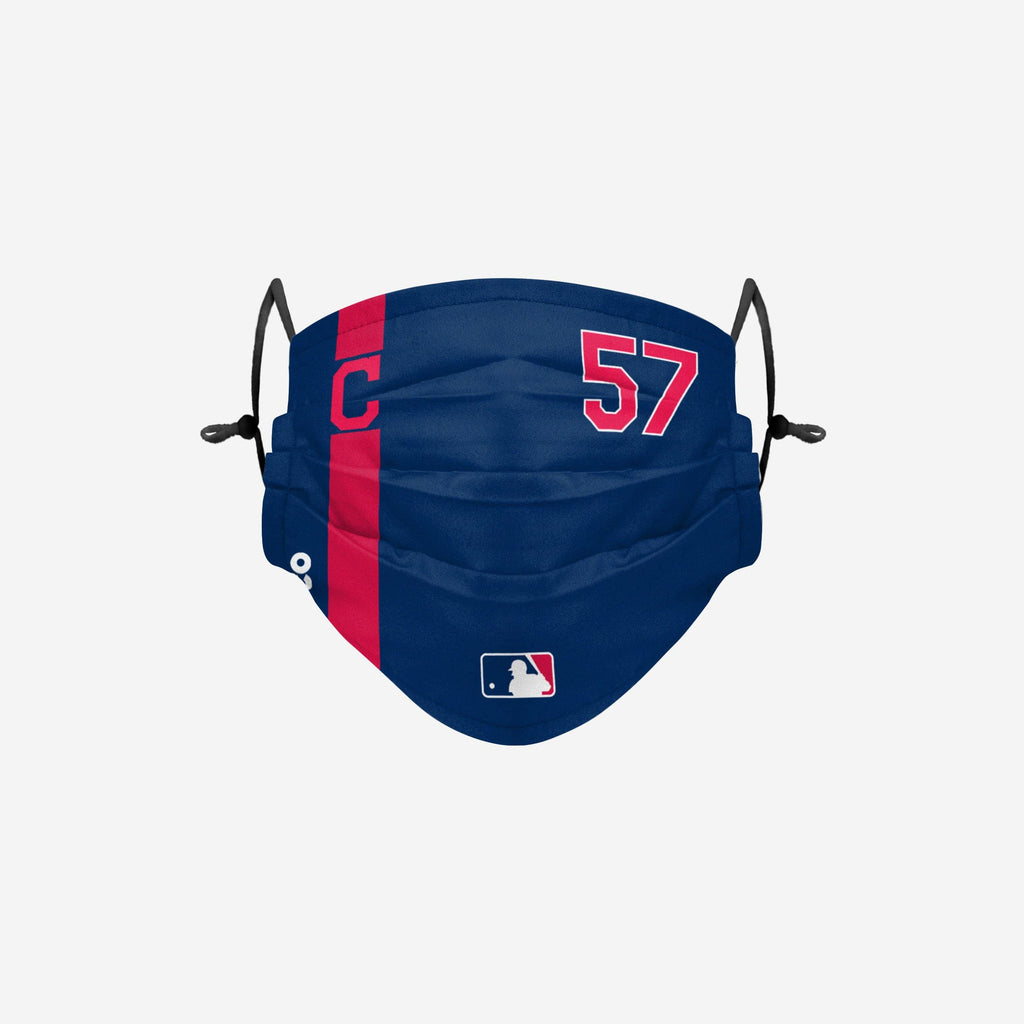 Shane Bieber Cleveland Guardians On-Field Adjustable Navy Face Cover FOCO - FOCO.com