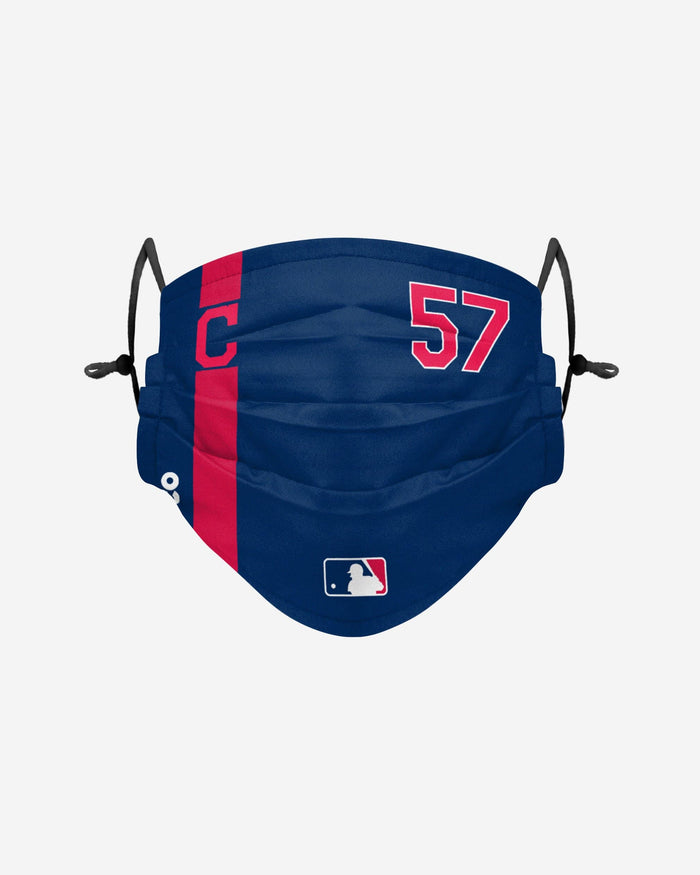 Shane Bieber Cleveland Guardians On-Field Adjustable Navy Face Cover FOCO - FOCO.com