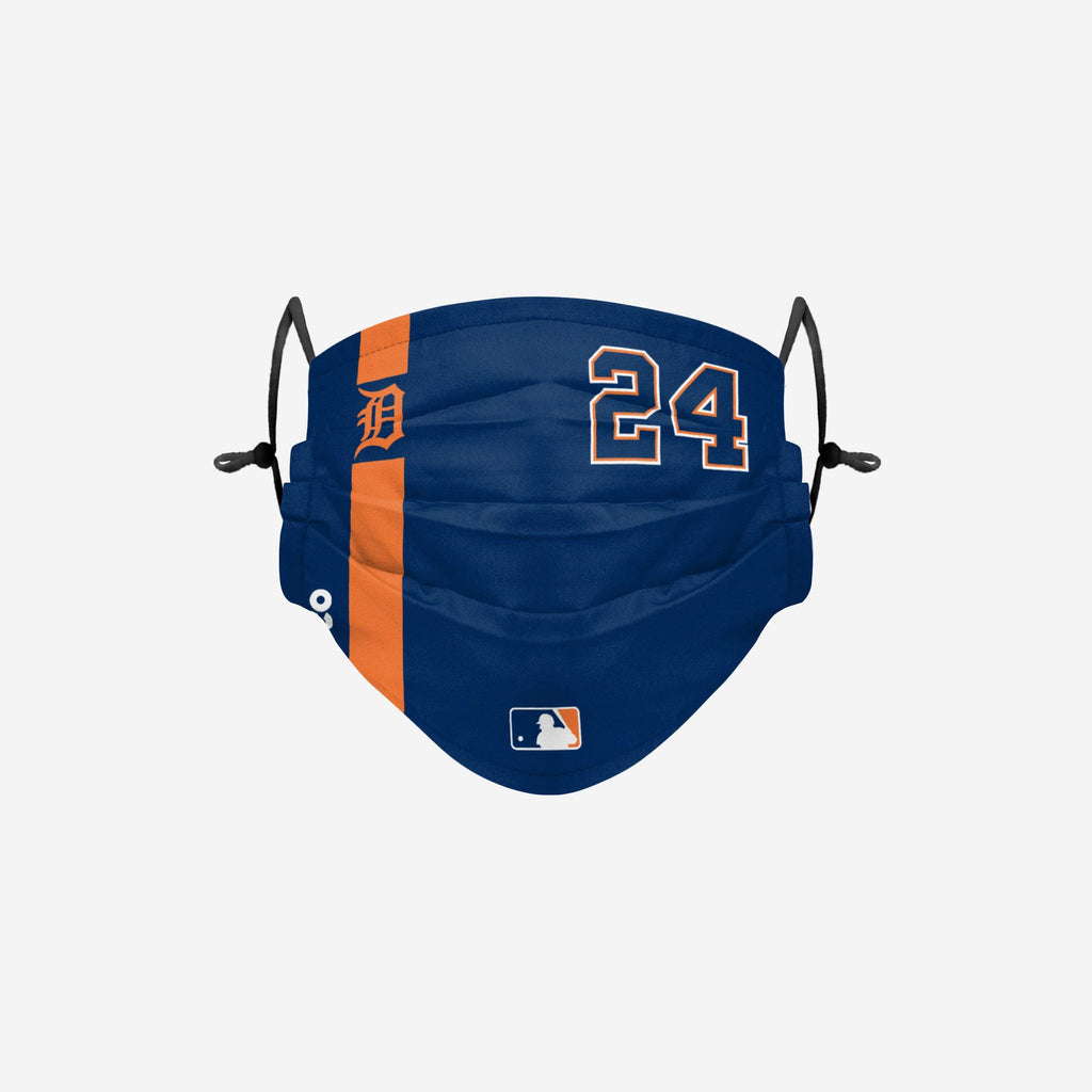 Miguel Cabrera Detroit Tigers On-Field Adjustable Navy & Orange Face Cover FOCO - FOCO.com