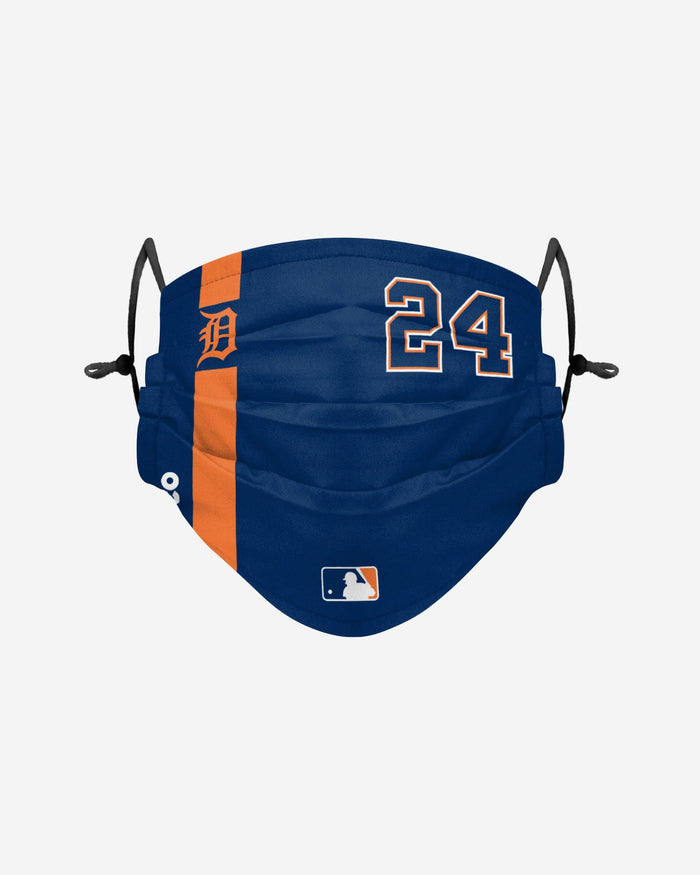 Miguel Cabrera Detroit Tigers On-Field Adjustable Navy & Orange Face Cover FOCO - FOCO.com