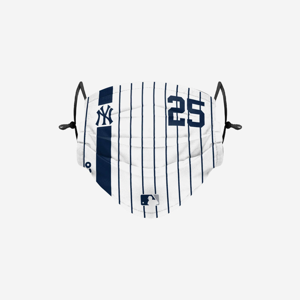 Gleyber Torres New York Yankees On-Field Adjustable Pinstripe Face Cover FOCO - FOCO.com