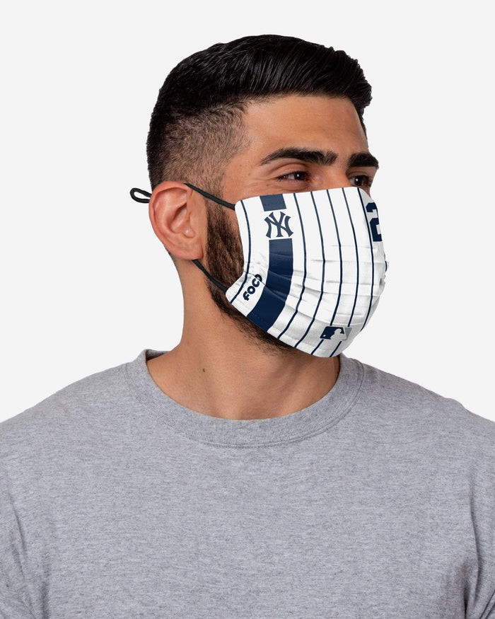 Giancarlo Stanton New York Yankees On-Field Adjustable Pinstripe Face Cover FOCO - FOCO.com