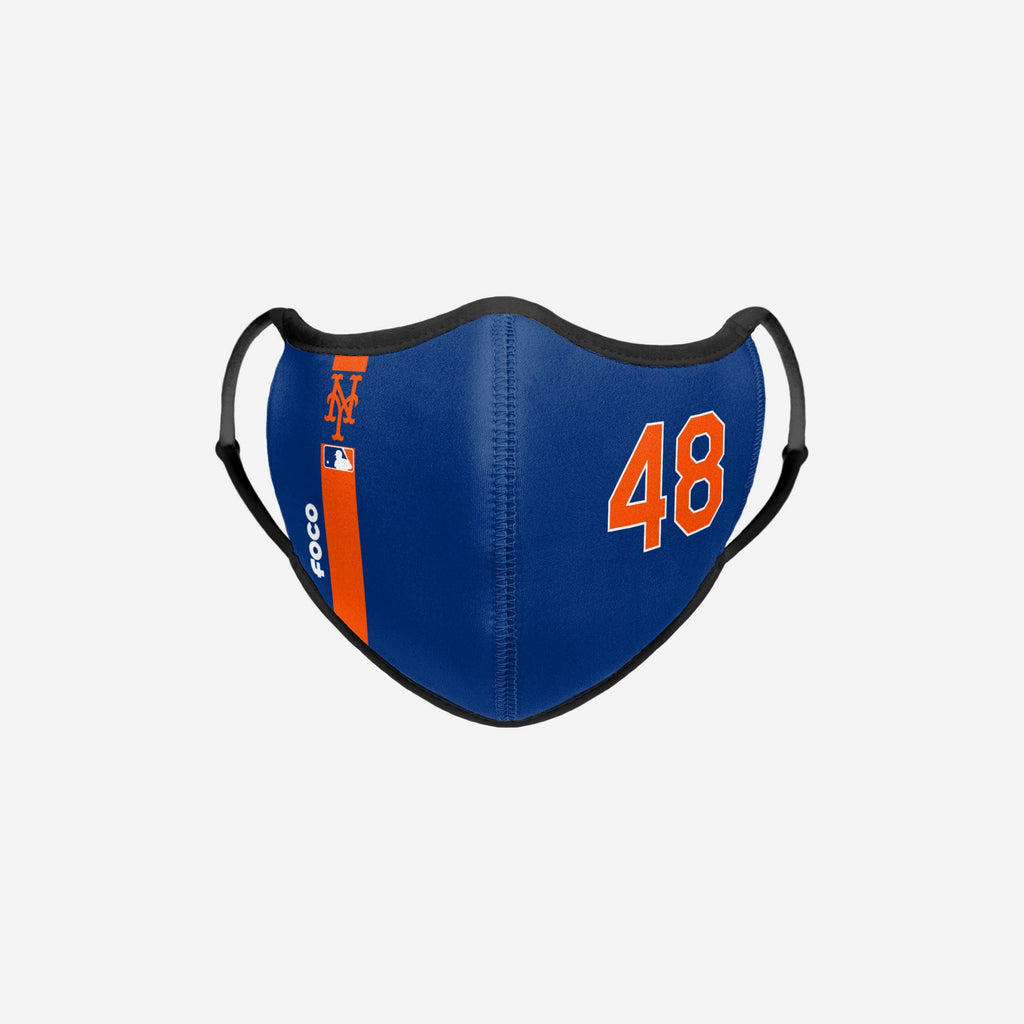 Jacob deGrom New York Mets On-Field Adjustable Blue & Orange Sport Face Cover FOCO - FOCO.com