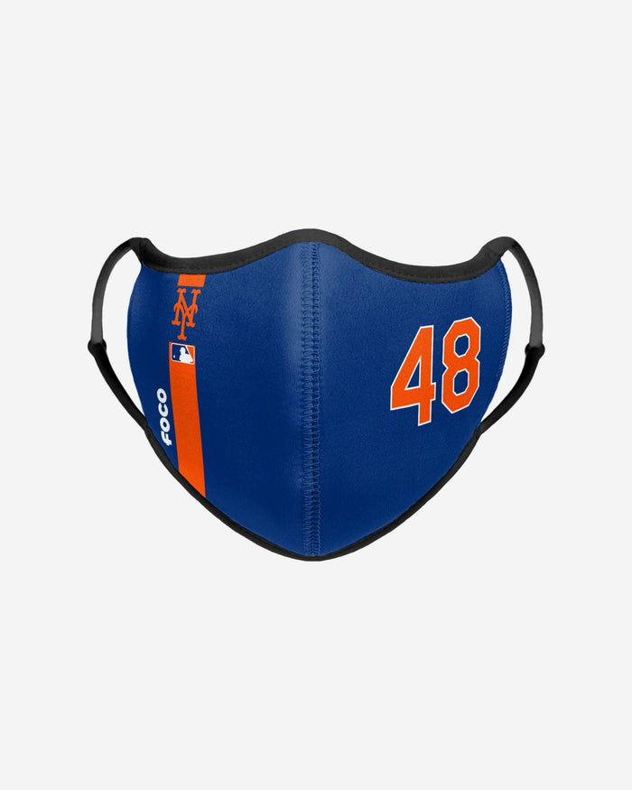 Jacob deGrom New York Mets On-Field Adjustable Blue & Orange Sport Face Cover FOCO - FOCO.com