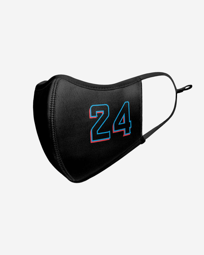 Jesus Aguilar Miami Marlins On-Field Adjustable Black Sport Face Cover FOCO - FOCO.com