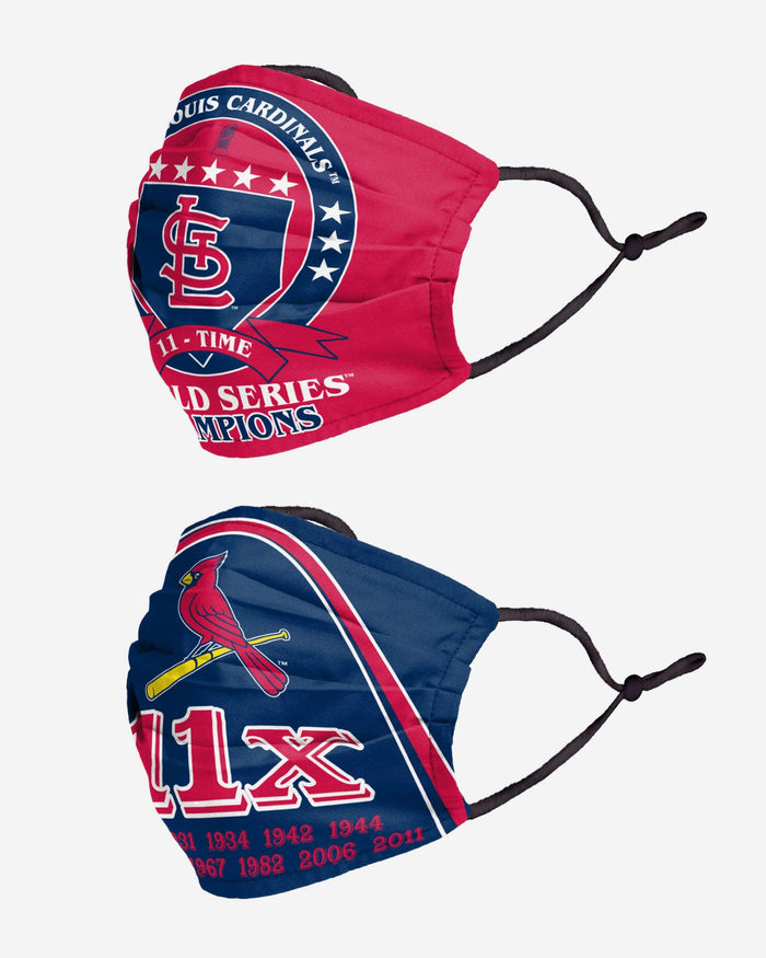 St Louis Cardinals Thematic Champions Adjustable 2 Pack Face Cover FOCO - FOCO.com