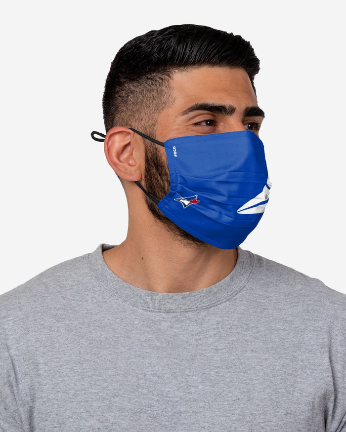 Toronto Blue Jays Big Logo Pleated Face Cover FOCO - FOCO.com