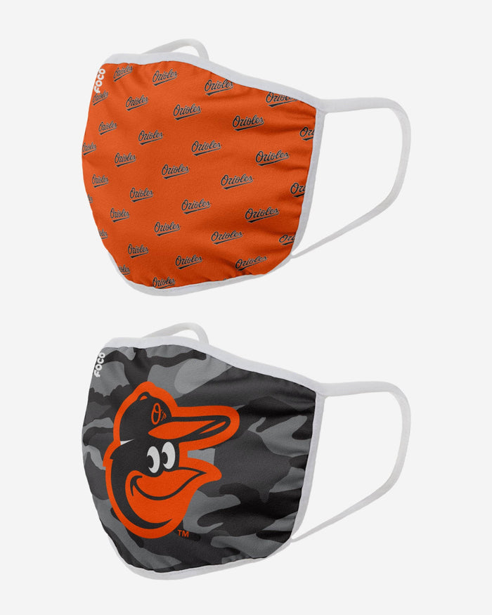 Baltimore Orioles Clutch 2 Pack Face Cover FOCO - FOCO.com