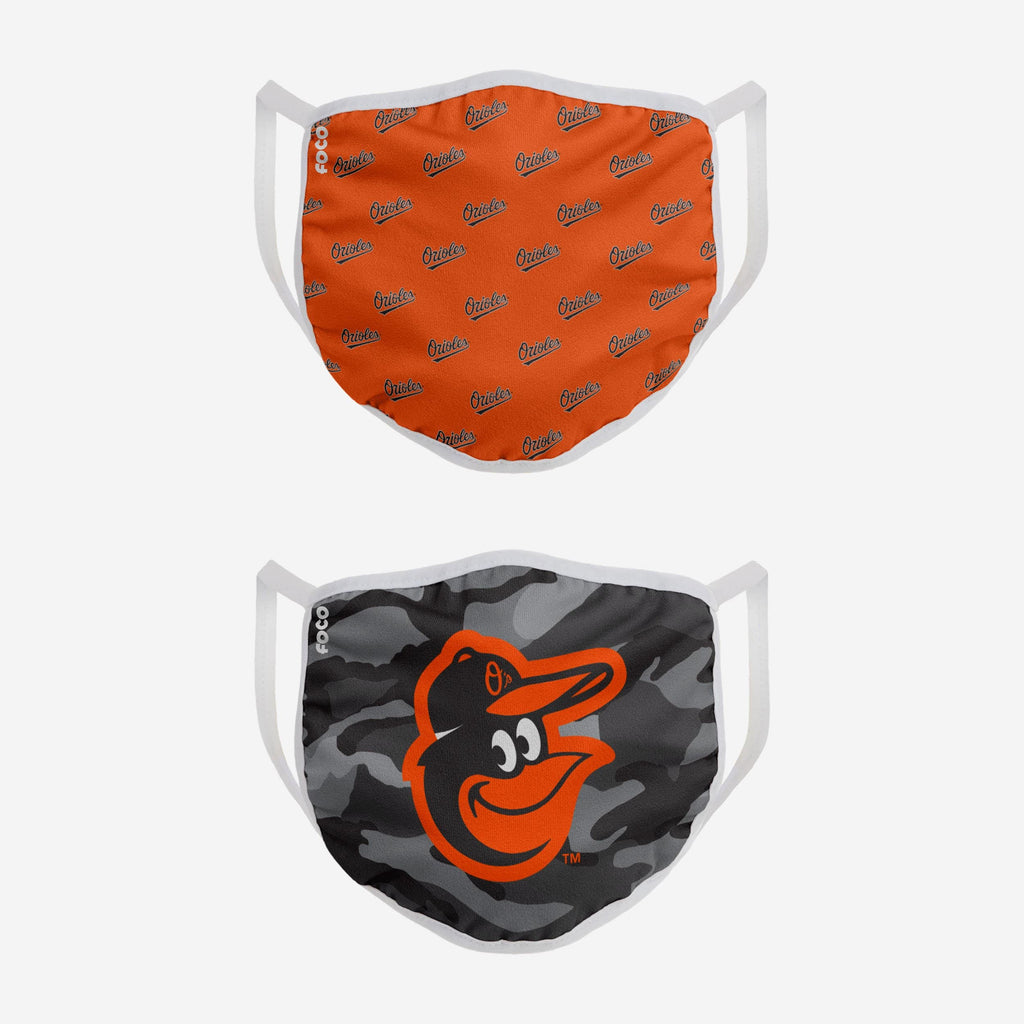 Baltimore Orioles Clutch 2 Pack Face Cover FOCO - FOCO.com