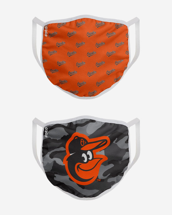 Baltimore Orioles Clutch 2 Pack Face Cover FOCO - FOCO.com