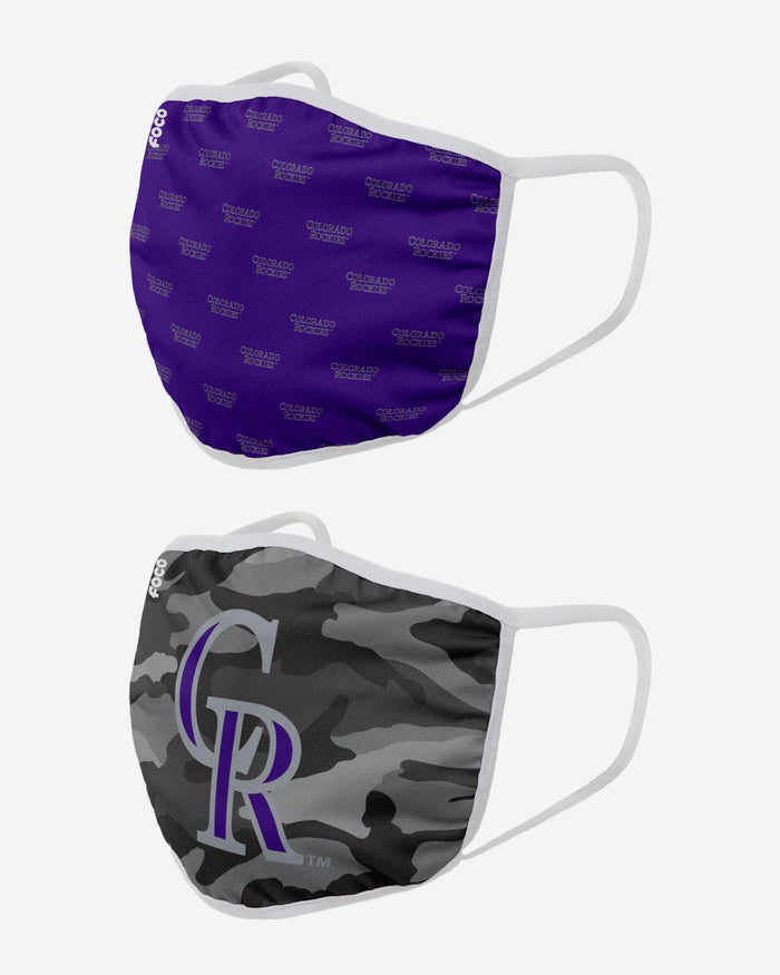 Colorado Rockies Clutch 2 Pack Face Cover FOCO - FOCO.com