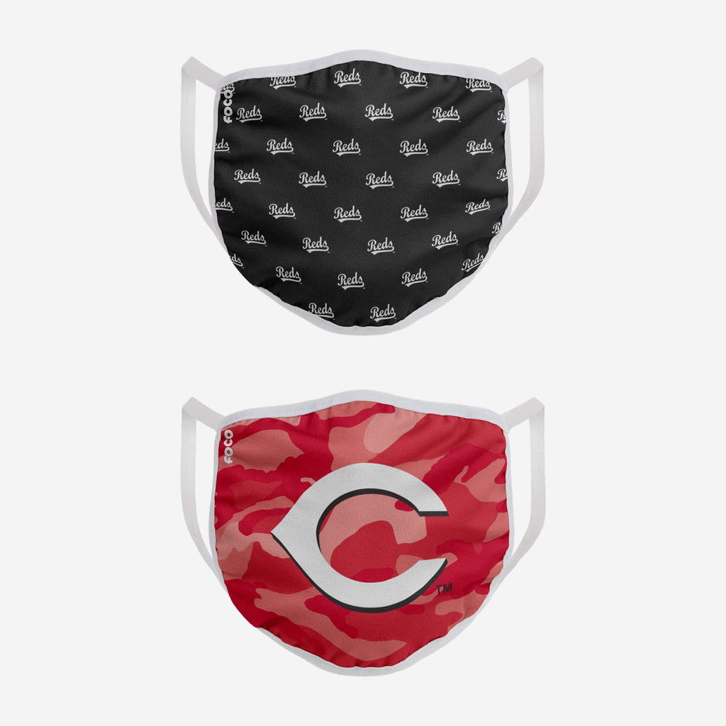 Cincinnati Reds Clutch 2 Pack Face Cover FOCO - FOCO.com