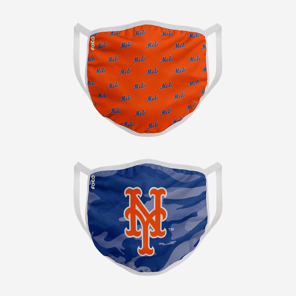 New York Mets Clutch 2 Pack Face Cover FOCO - FOCO.com