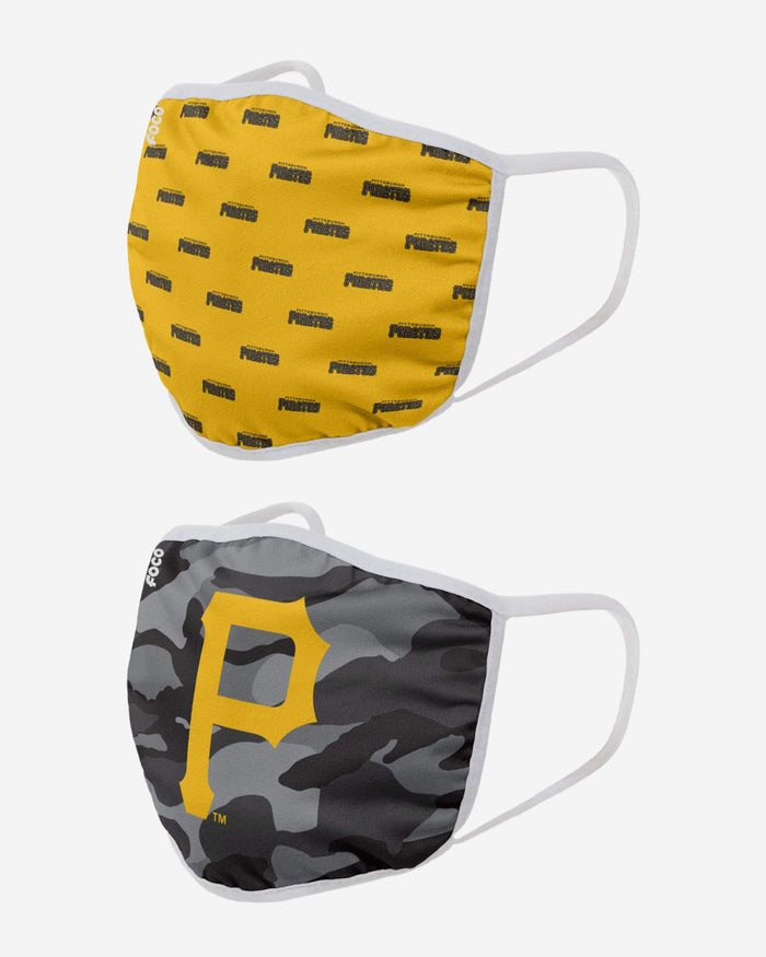 Pittsburgh Pirates Clutch 2 Pack Face Cover FOCO - FOCO.com