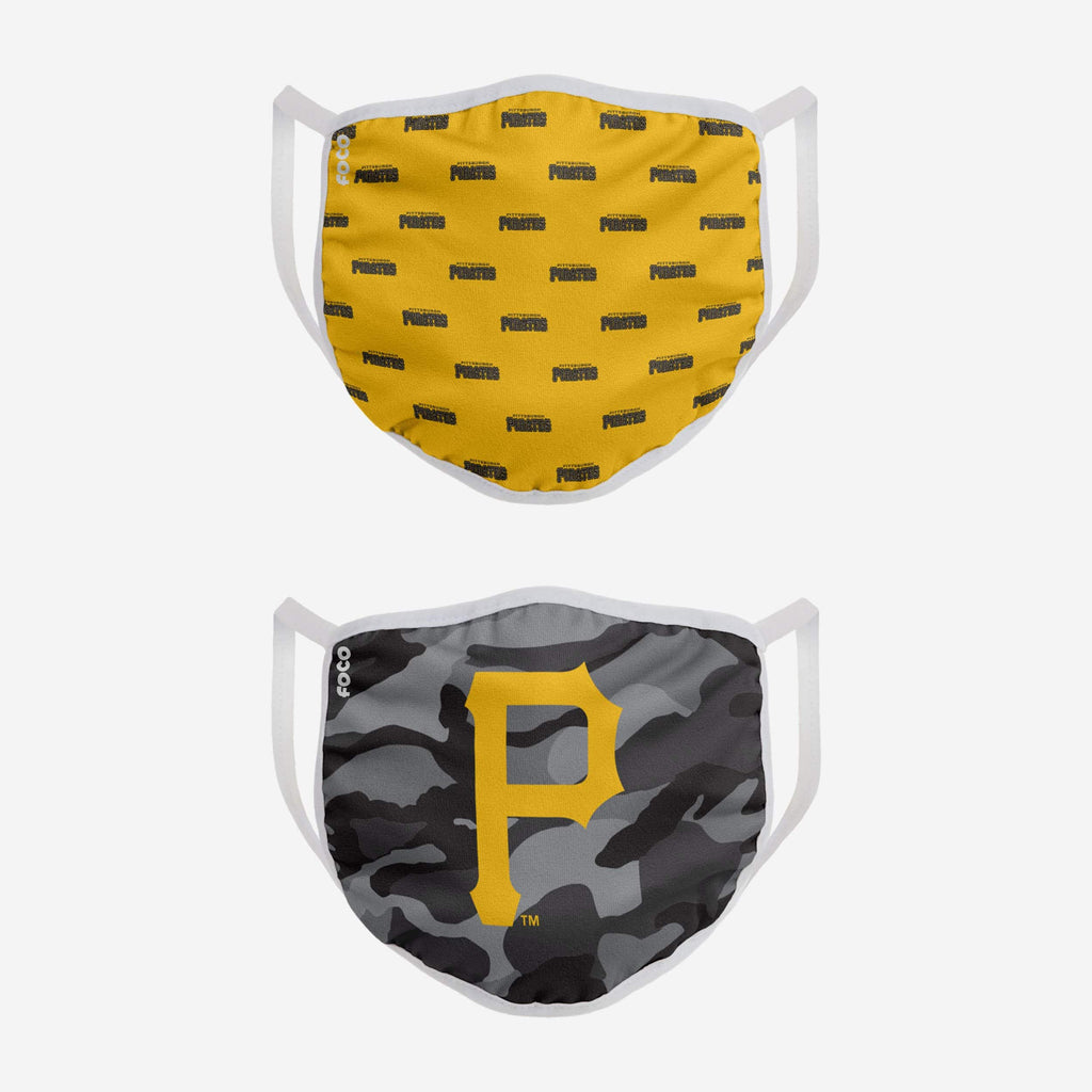 Pittsburgh Pirates Clutch 2 Pack Face Cover FOCO - FOCO.com