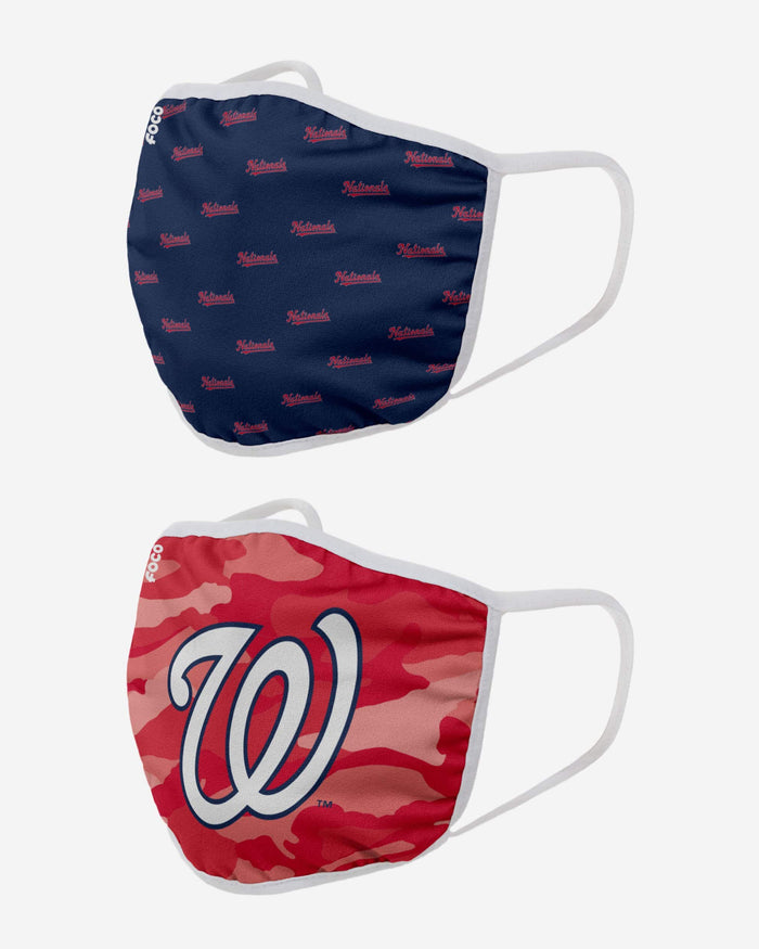 Washington Nationals Clutch 2 Pack Face Cover FOCO - FOCO.com