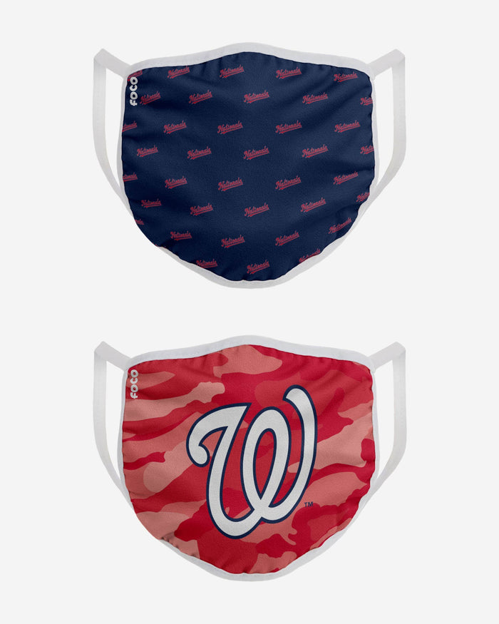 Washington Nationals Clutch 2 Pack Face Cover FOCO - FOCO.com