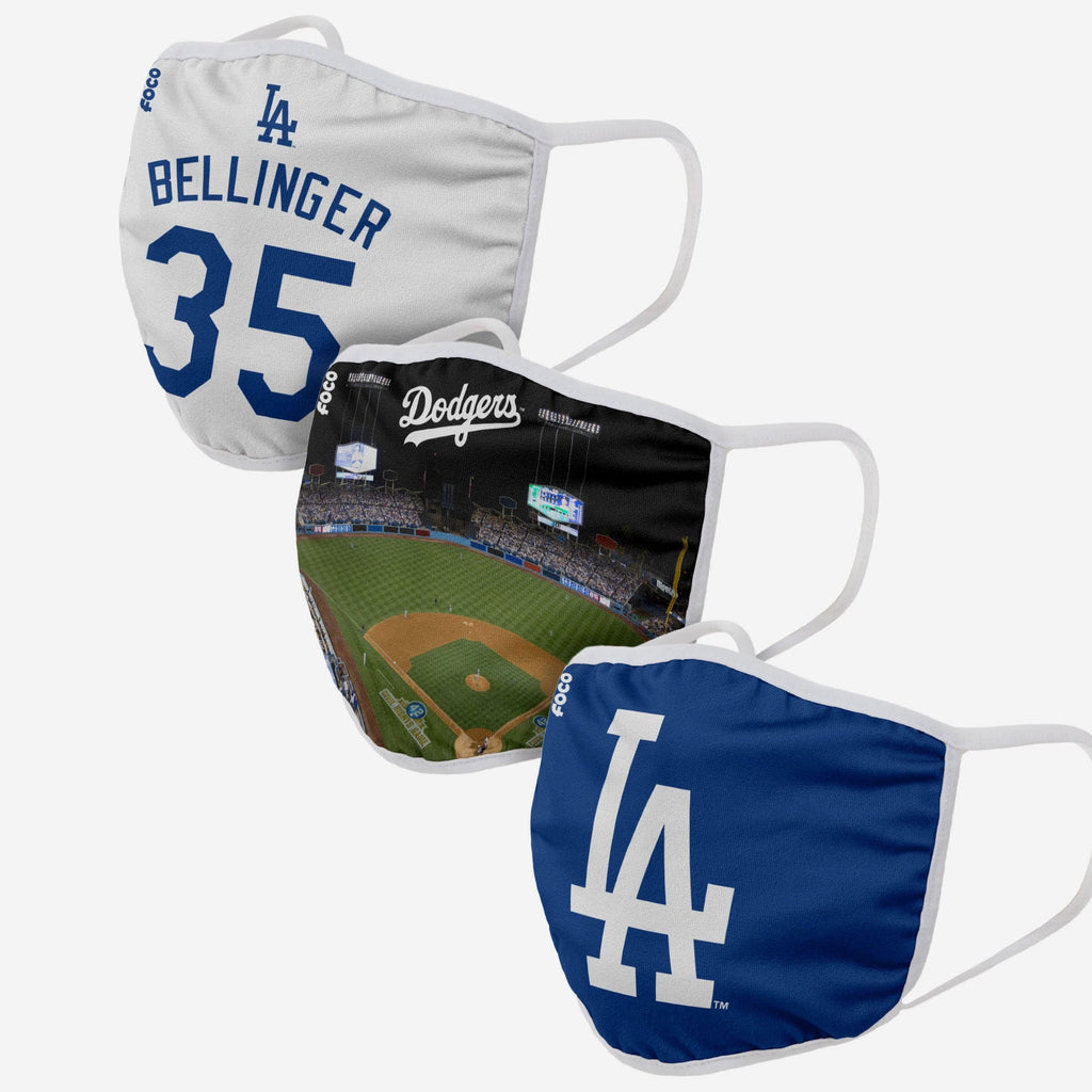 Los Angeles Dodgers Fan Fest 3 Pack Face Cover FOCO - FOCO.com