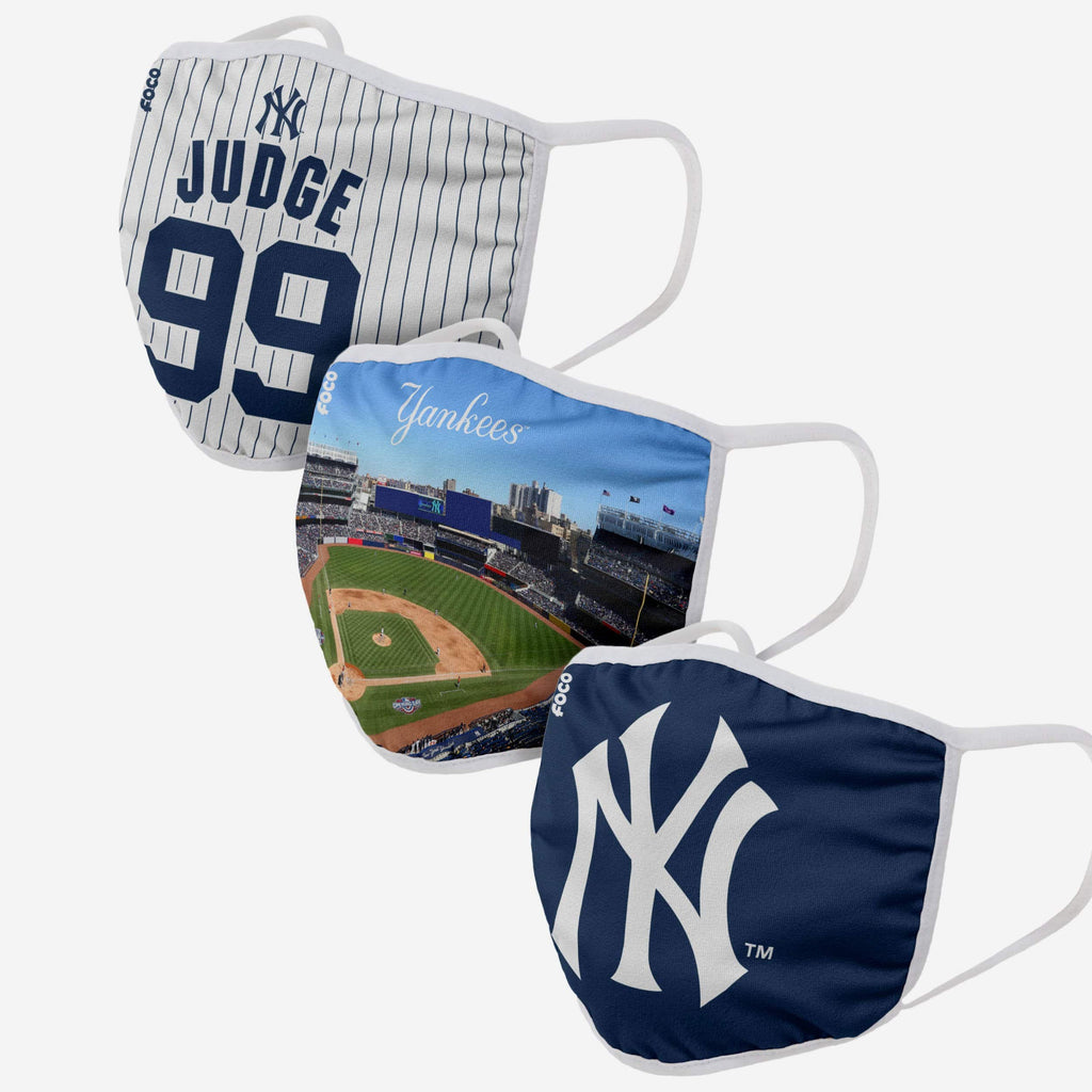 New York Yankees Fan Fest 3 Pack Face Cover FOCO - FOCO.com