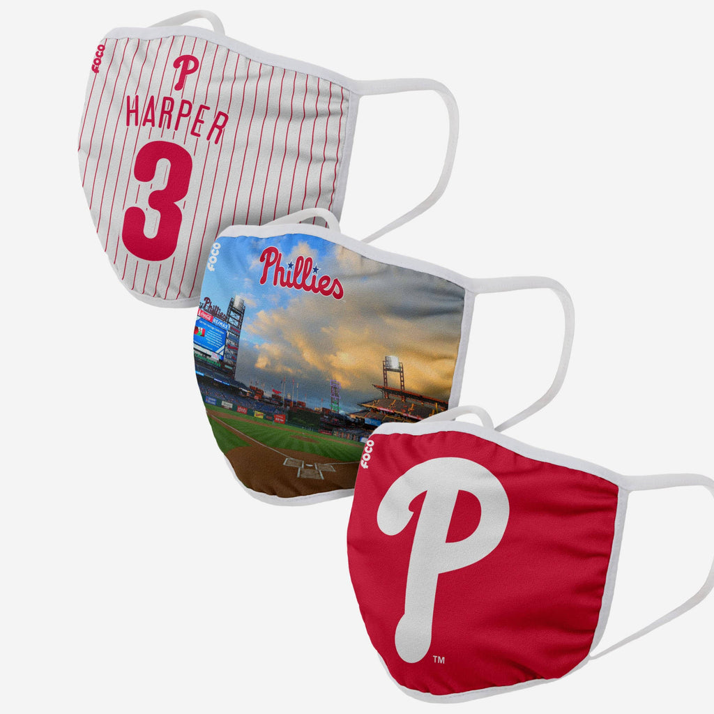 Philadelphia Phillies Fan Fest 3 Pack Face Cover FOCO - FOCO.com