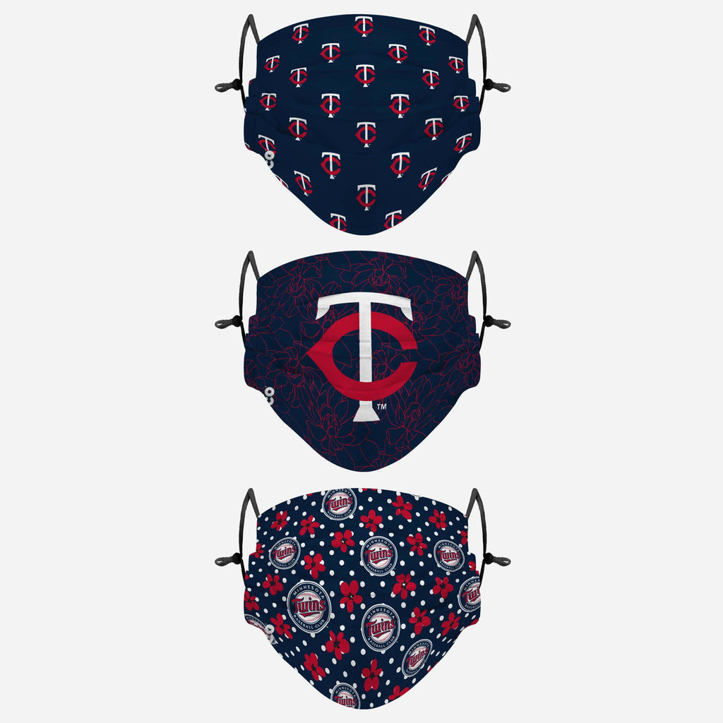 Minnesota Twins Gameday Gardener 3 Pack Face Cover FOCO - FOCO.com