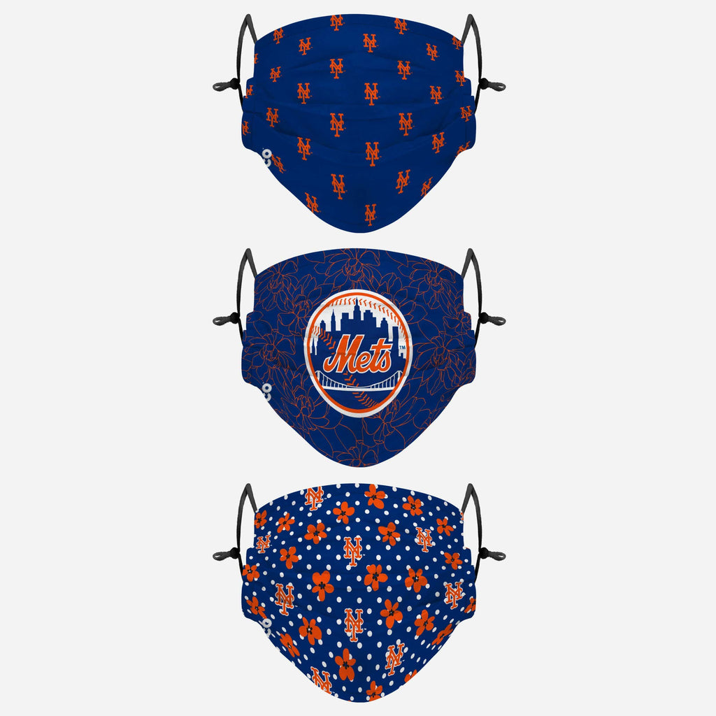 New York Mets Gameday Gardener 3 Pack Face Cover FOCO - FOCO.com