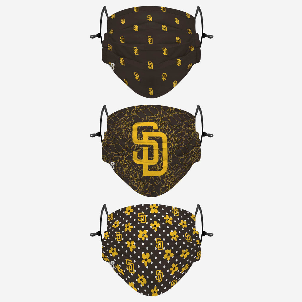 San Diego Padres Gameday Gardener 3 Pack Face Cover FOCO - FOCO.com