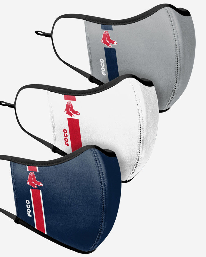 Boston Red Sox Sport 3 Pack Face Cover FOCO - FOCO.com