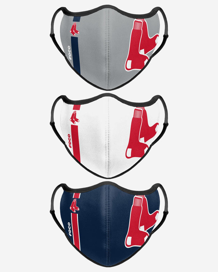 Boston Red Sox Sport 3 Pack Face Cover FOCO - FOCO.com