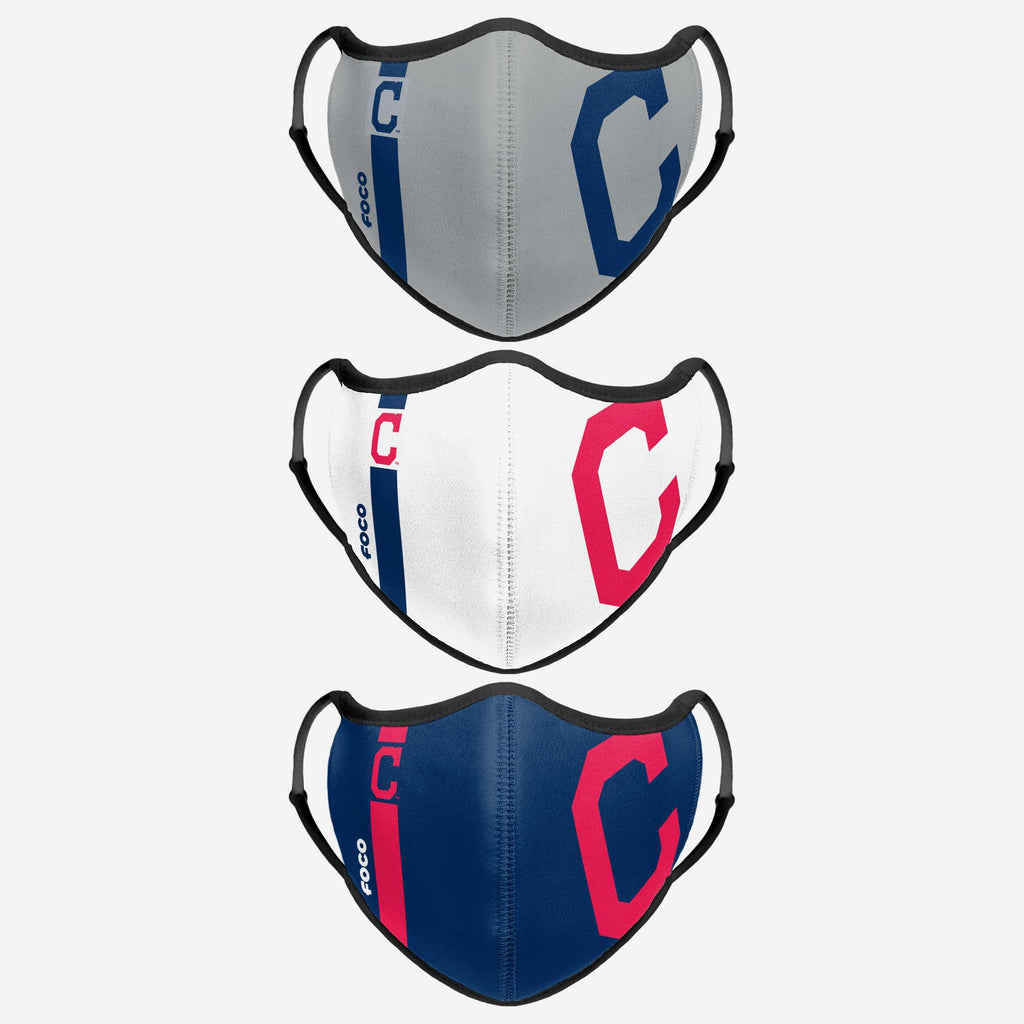 Cleveland Guardians Original Sport 3 Pack Face Cover FOCO - FOCO.com