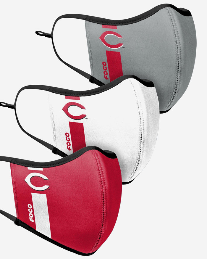 Cincinnati Reds Sport 3 Pack Face Cover FOCO - FOCO.com