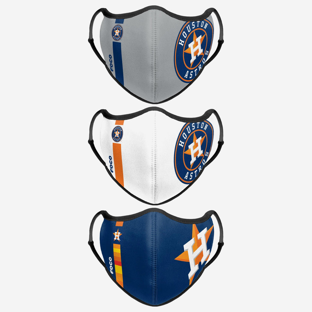 Houston Astros Sport 3 Pack Face Cover FOCO - FOCO.com