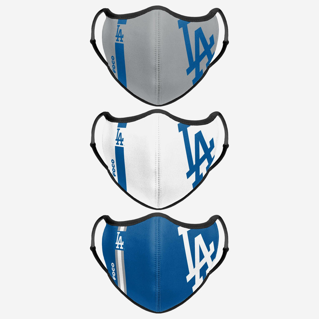 Los Angeles Dodgers Sport 3 Pack Face Cover FOCO - FOCO.com